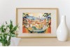 Vibrant Italian Town Art Print