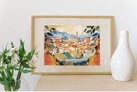 Vibrant Italian Town Art Print